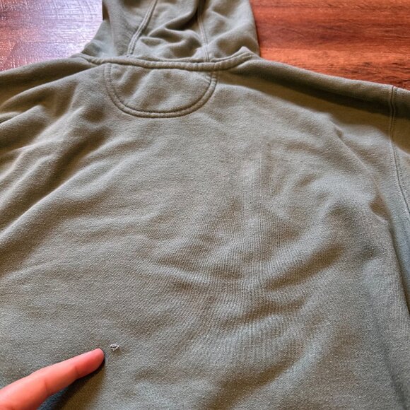 Carhartt Hoodie Sweatshirt Mens XL Green Loose Fit Distressed Long Sleeve - Picture 8 of 9
